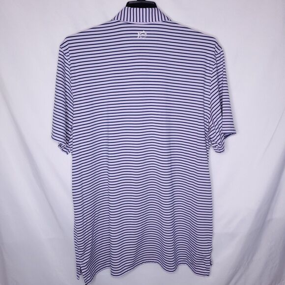 Southern Tide Polo Shirt Mens XXL Striped Pink, Navy Performance - Picture 5 of 11